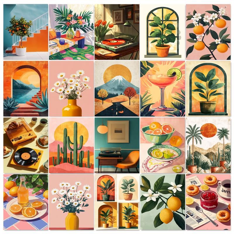 Art Craft Gifts For Adults - إطار GATYZTORY للرسم بالأرقام، لوحة زهور