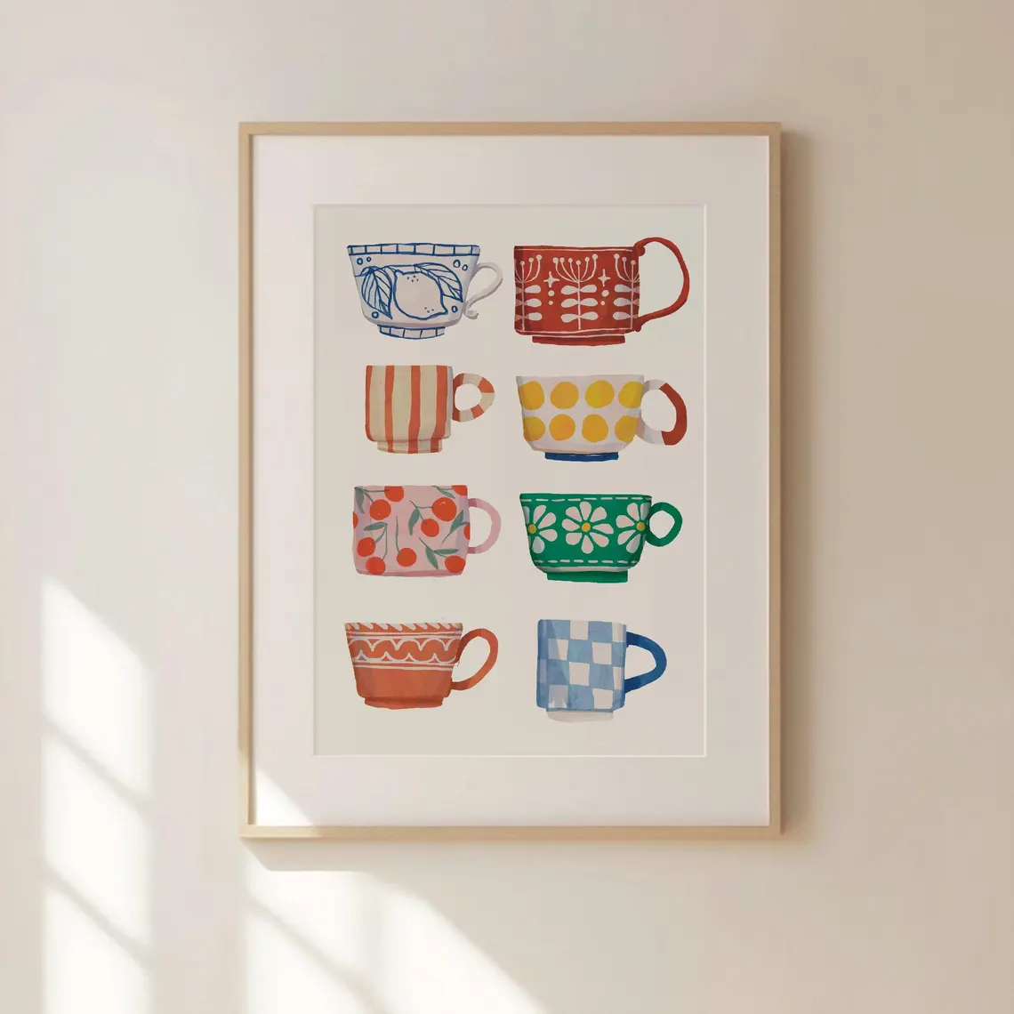 Art Craft Kitchen - طباعة على شكل كوب شاي، ملصق