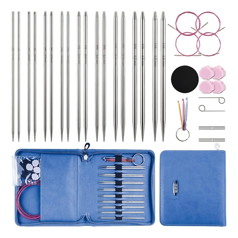 Knitting Needle Circular - مجموعة إبر حياكة دائرية قابلة للتبديل