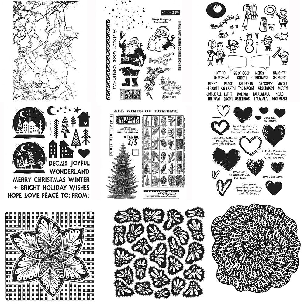 Art And Craft Photos - شجرة عيد الميلاد زهرة واضح Stamps