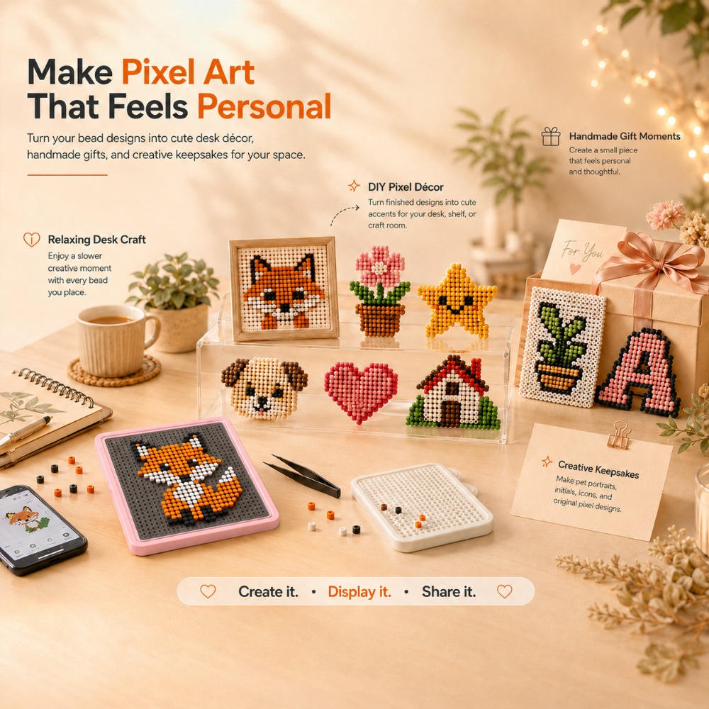 Art Craft Kits - لوحة إضاءة LED ذكية بخرزات قابلة