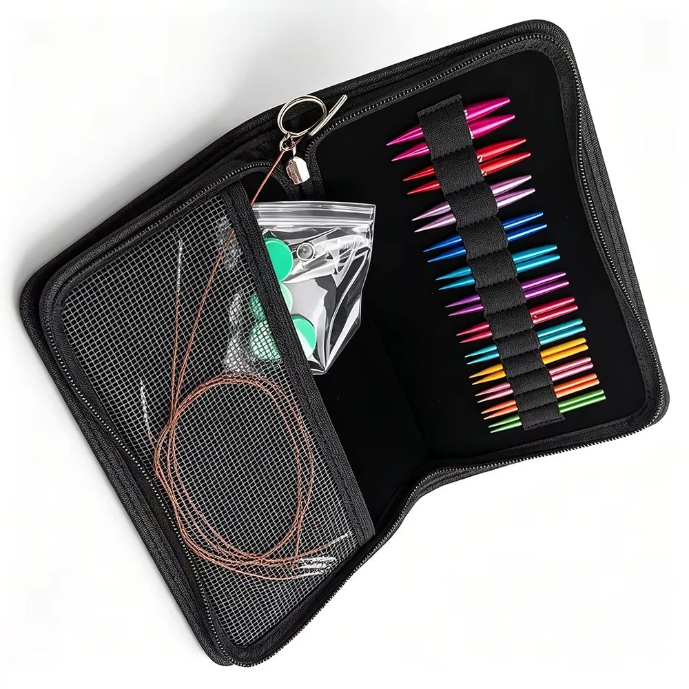 Knitting Needle Circular - مجموعة من 12 زوجًا من الإبر