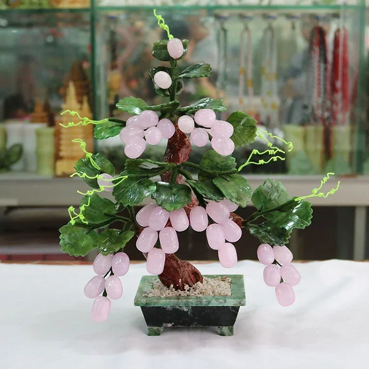 زخرفة الحجر شجرة العنب Zhaocai - مراجعة Art Craft New Year وسعره