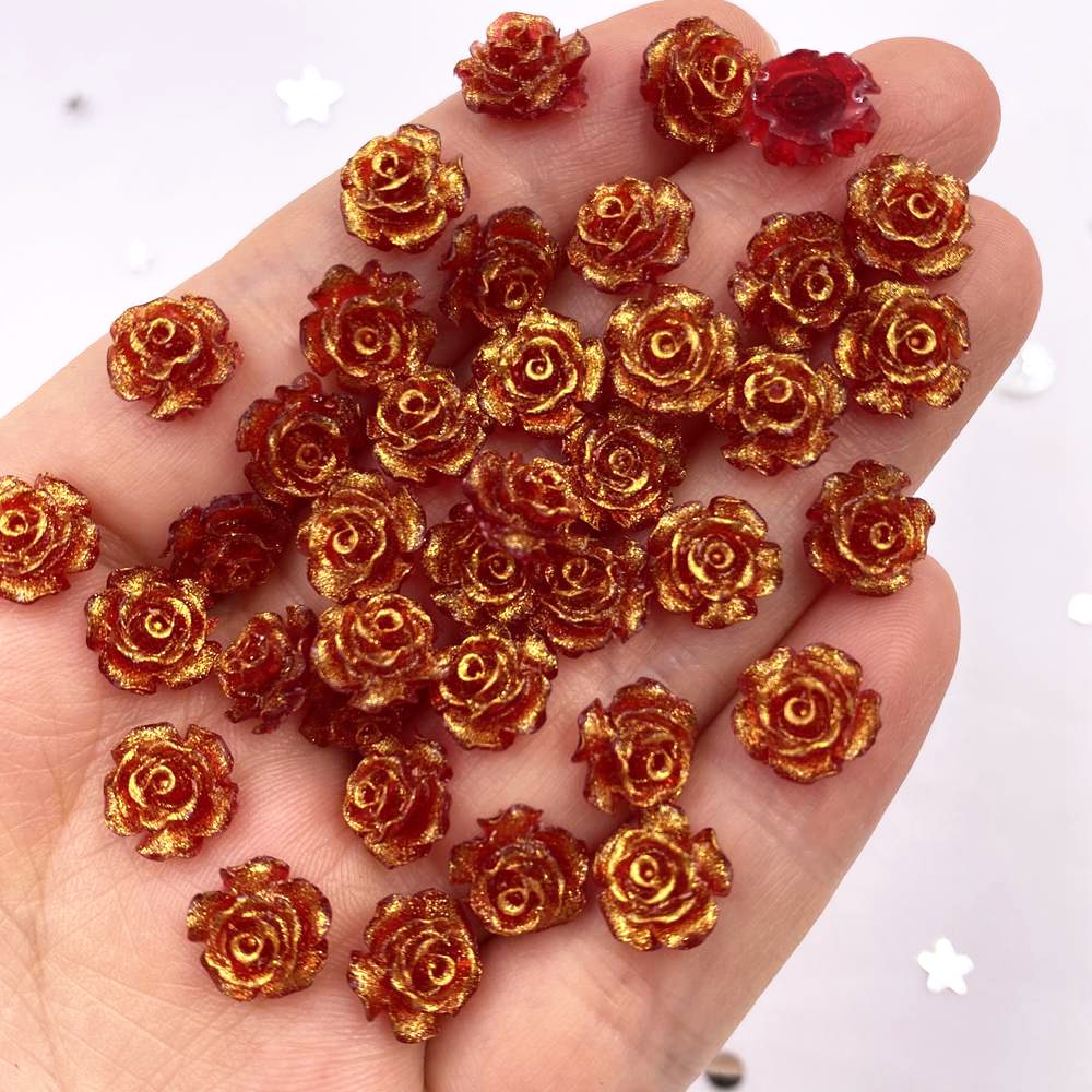50 قطعة 10 مللي متر AB الراتنج - مراجعة Art Craft Rose وسعره