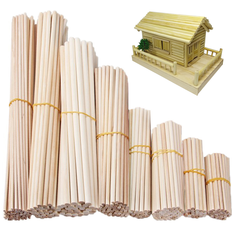 عصا خشبية مستديرة للحرف الغذائ - مراجعة Art Craft Stick وسعره