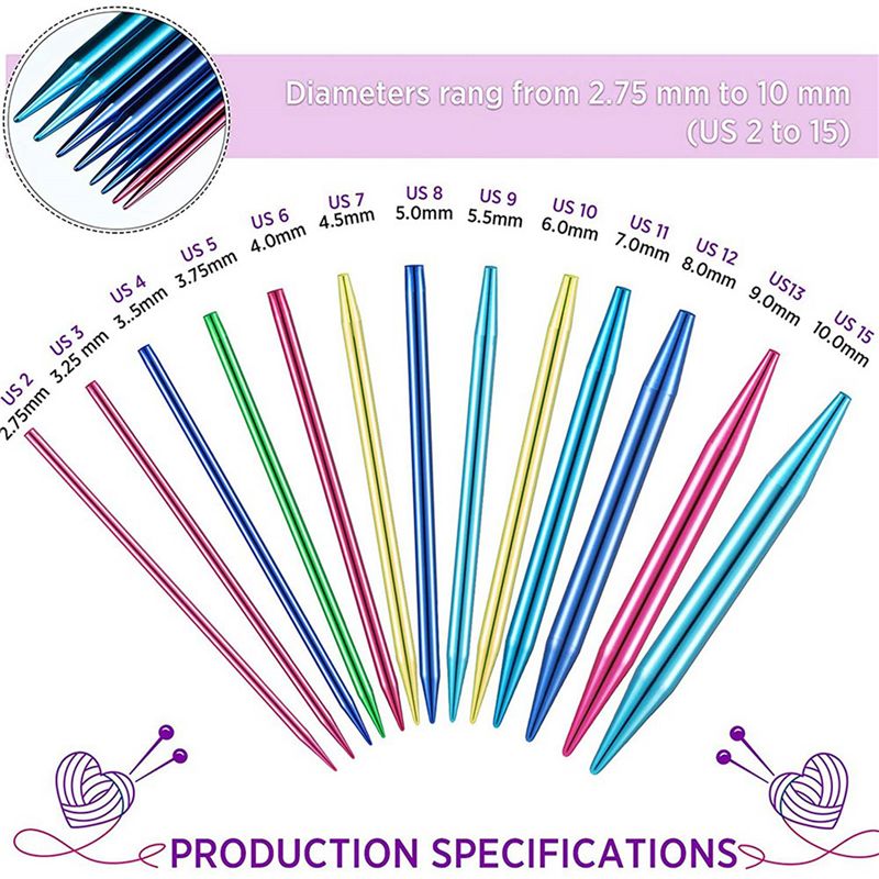 مجموعة إبر حياكة دائرية قابلة  - مراجعة Knitting Needle Circular وسعره