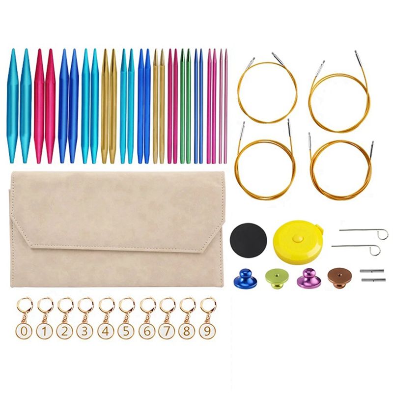 مجموعة إبر حياكة دائرية قابلة  - مراجعة Knitting Needle Circular وسعره