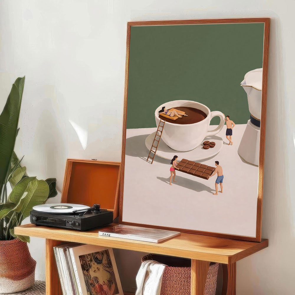 لوحة فنية بدون إطار لعشاق القه - مراجعة Art Craft Kitchen وسعره