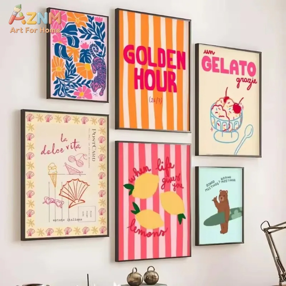 لوحة فنية ملونة من AZNM بتصميم - مراجعة Art Craft Kitchen وسعره