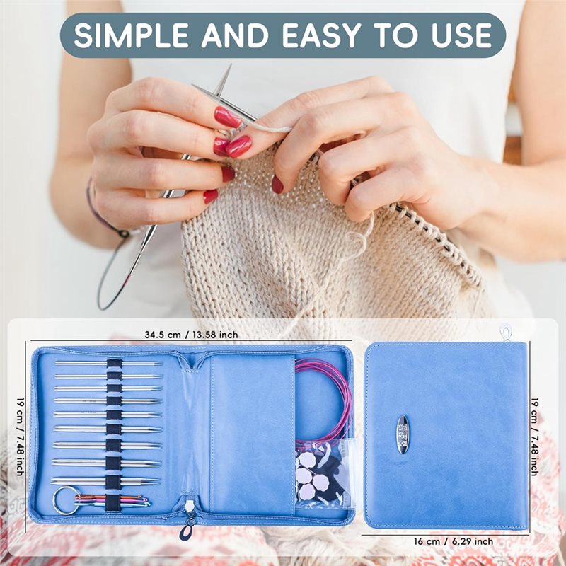 مجموعة إبر حياكة دائرية قابلة  - مراجعة Knitting Needle Circular وسعره