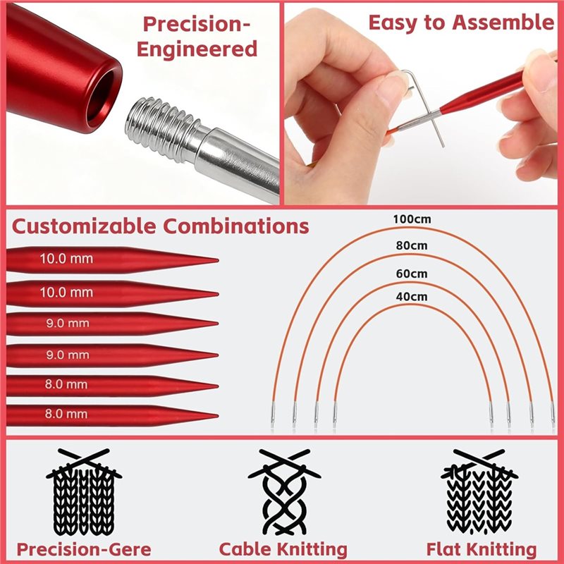 مجموعة إبر الحياكة A25F-Circul - مراجعة Knitting Needle Circular وسعره