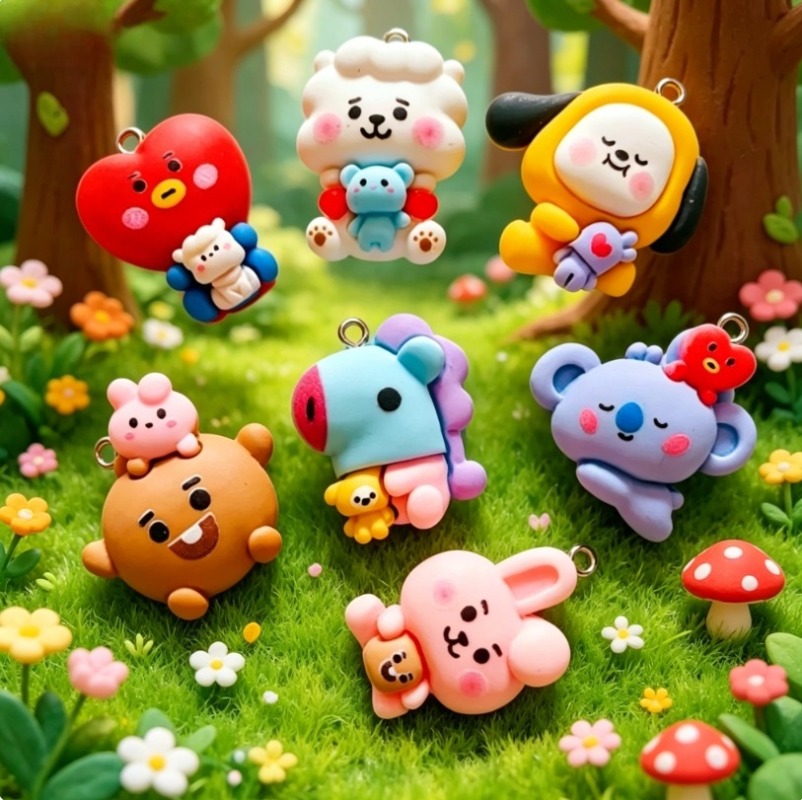 7 قطع من إكسسوارات BT21 الكرتو - مراجعة Art Craft Ideas وسعره