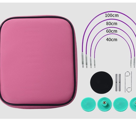 13 مجموعة إبر دائرية أرجوانية  - مراجعة Knitting Needle Circular وسعره