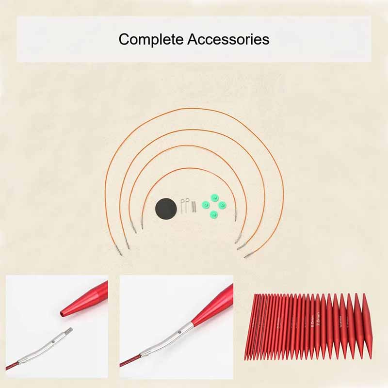 طقم إبر حياكة 25 قطعة، إبر حيا - مراجعة Knitting Needle Circular وسعره