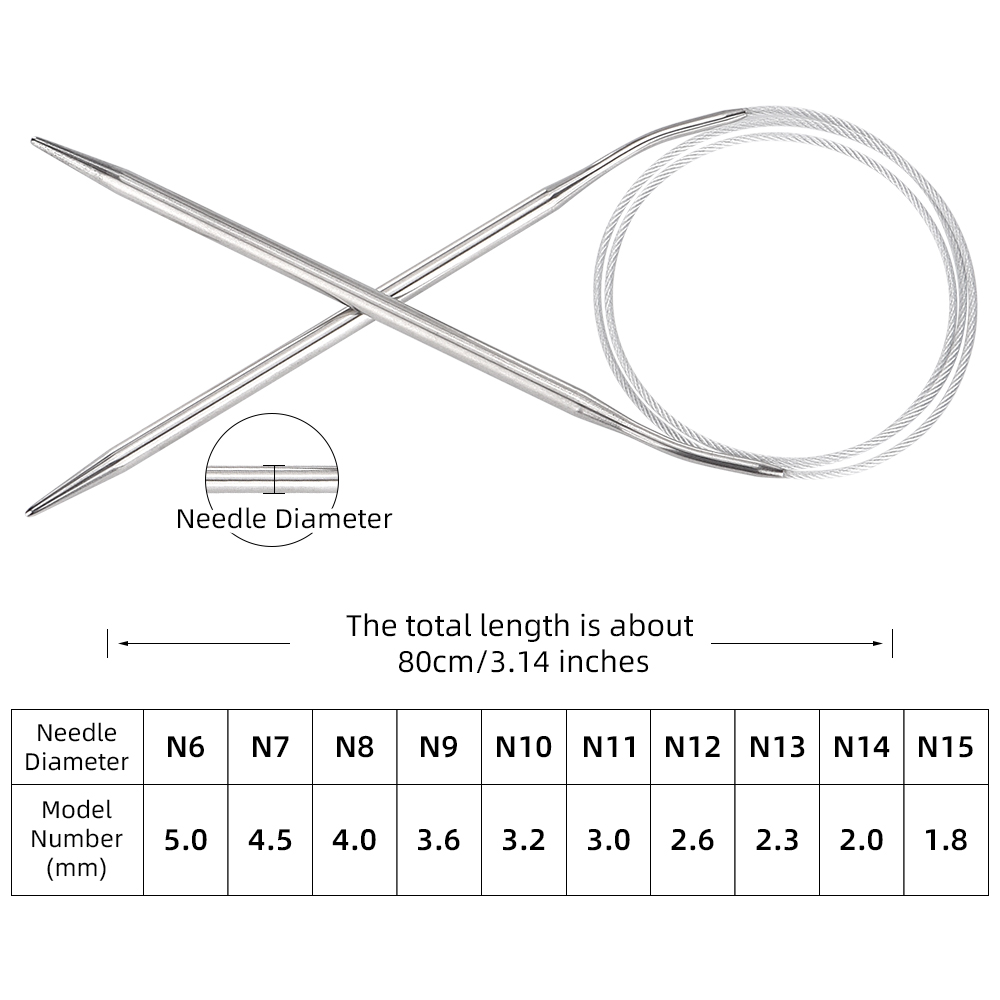 إبرة حياكة دائرية ثابتة مريحة  - مراجعة Knitting Needle Circular وسعره